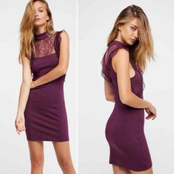 Free People Dresses & Skirts - Free People Plum Beaumont Lace Dress